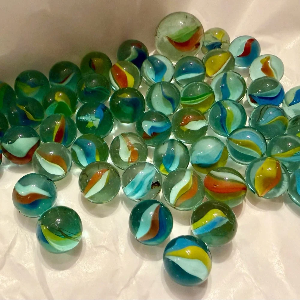 Vintage Tri Color Cat's Eye Marbles